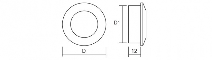 Tap - Maner ingropat, D:40 mm, finisaj crom mat [3]