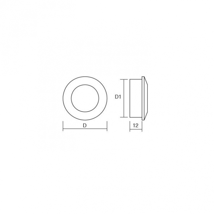 Tap - Maner ingropat, D 60 mm, finisaj negru mat [3]