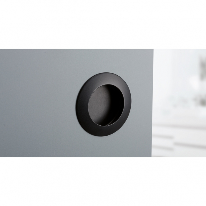 Tap - Maner ingropat, D 60 mm, finisaj negru mat [2]