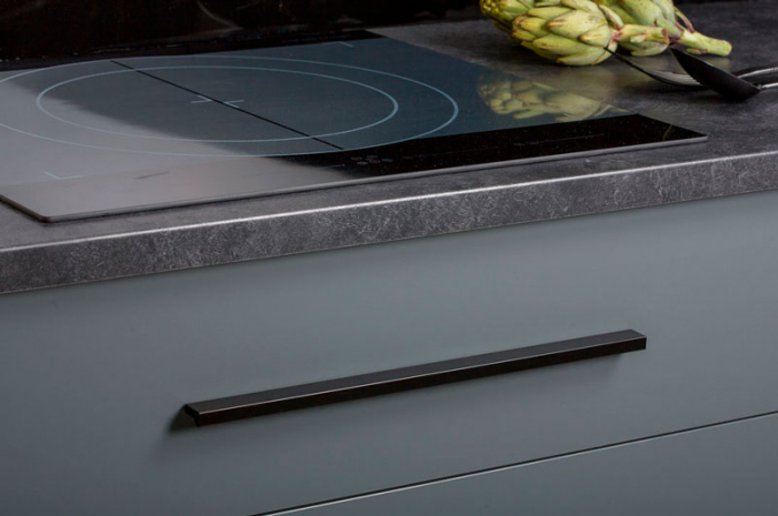 Angle - Maner pentru mobilier, finisaj negru mat, L 1480 mm [6]