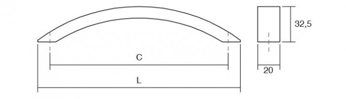 Maner pentru mobila Arko, finisaj otel inoxidabil, L:218 mm [3]