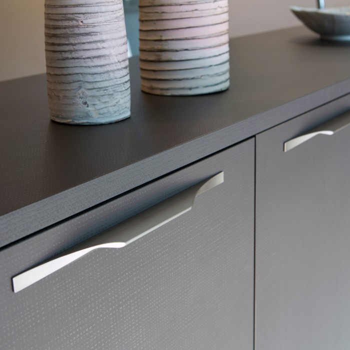 Brikk - Maner pentru mobila, finisaj otel inoxidabil, L:140 mm [3]