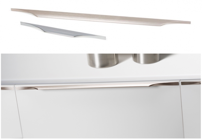 Brikk - Maner pentru mobila, finisaj otel inoxidabil, L:440 mm [3]