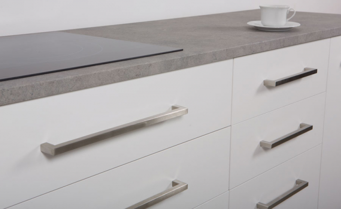 Ferri - Maner pentru mobila, finisaj otel inoxidabil periat, L:172 mm [3]