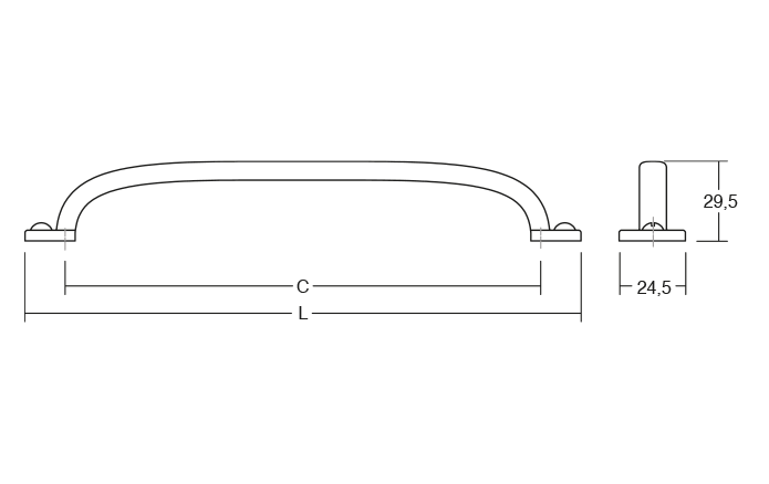 Firm - Maner pentru mobila, finisaj negru texturat, L:93,8 mm [4]
