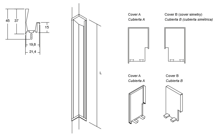 Hexxa - Maner pentru mobila, finisaj maro metalizat, L 1100 mm [5]