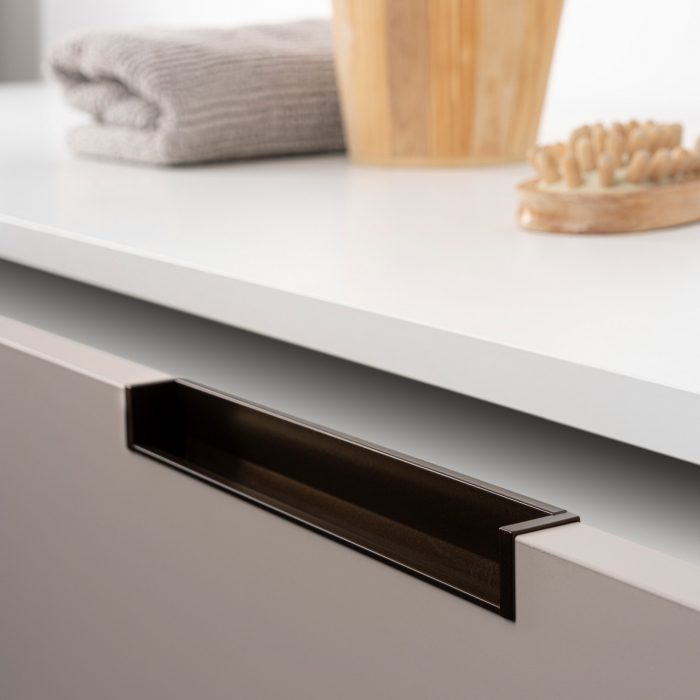 Hexxa - Maner pentru mobila, finisaj negru mat, L 200 mm [4]