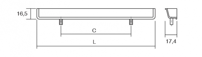 Hide - Maner pentru mobila, finisaj alb mat, L:180 mm [3]