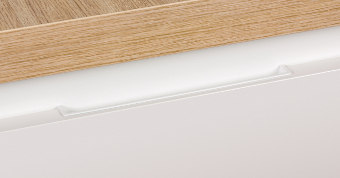 Hide - Maner pentru mobila, finisaj alb mat, L:90 mm [2]