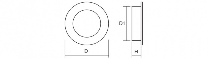 Maner pentru mobila ingropat Radi, finisaj otel inoxidabil periat, D:65 mm [3]