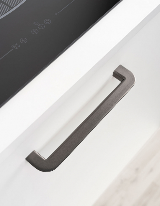 Nice - Maner pentru mobila, finisaj gri cenusiu periat, L 184.6 mm [4]