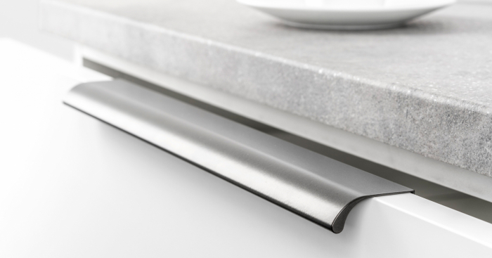 Ona Long - Maner pentru mobila, finisaj gri metalizat, L 600 mm [4]