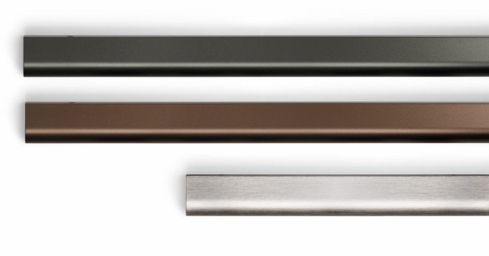 Maner pentru mobila Ona Long, finisaj negru periat, L:1100 mm [3]