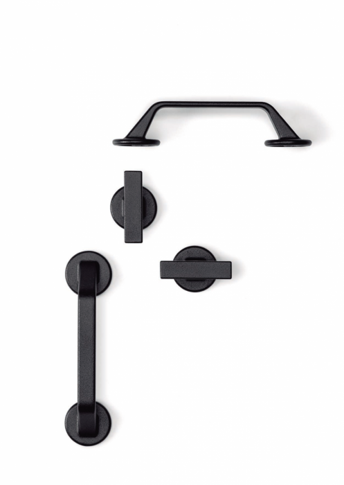 Oto - Maner pentru mobila, finisaj negru texturat, L 168 mm [5]