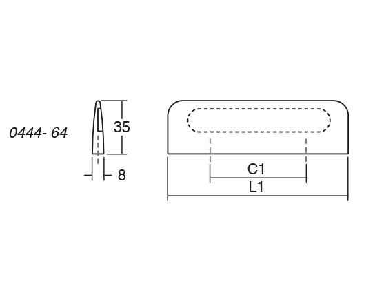 Peak - Maner pentru mobila, finisaj negru periat, L 120 mm [2]