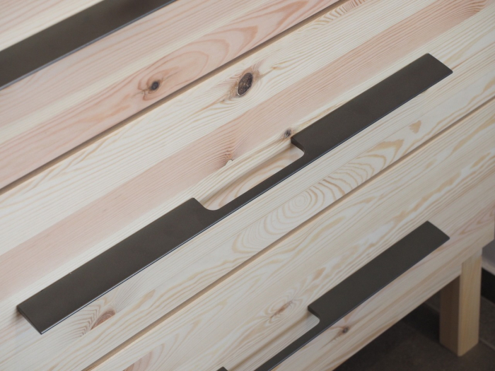 Peak - Maner pentru mobila, finisaj negru periat, L 500 mm [3]