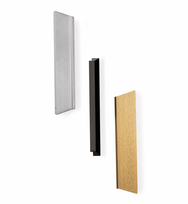 Rail - Maner pentru mobila, finisaj negru periat, L 180 mm [3]