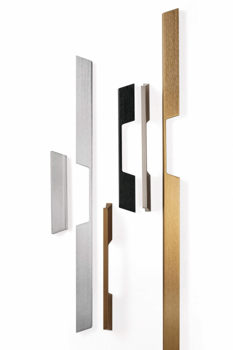 Rail - Maner pentru mobila, cu decupaj dreapta, finisaj otel inoxidabil, L 1150 mm [3]