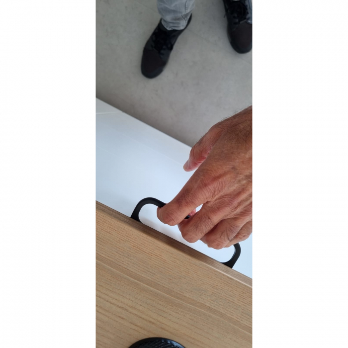 Rim - Maner pentru mobila, finisaj negru mat, L 120 mm [3]