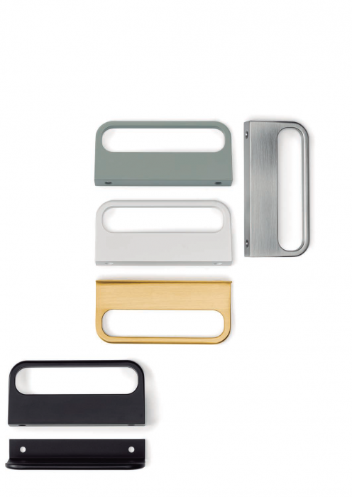 Rim - Maner pentru mobila, finisaj negru mat, L 120 mm [8]