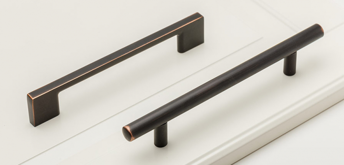 Uzo - Maner pentru mobila, finisaj cupru antichizat, L:352 mm [8]