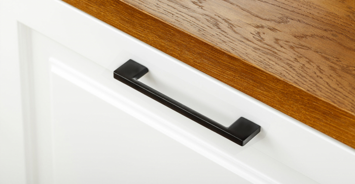 Uzo - Maner pentru mobila, finisaj negru mat, L:288 mm [8]