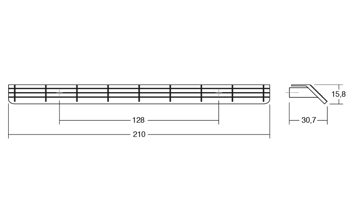Wallace - Maner pentru mobila, finisaj alama lustruita, L 210 mm [3]
