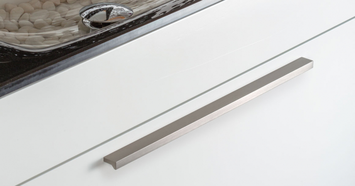 Angle - Maner pentru mobilier, finisaj otel inoxidabil, L:100 mm [2]