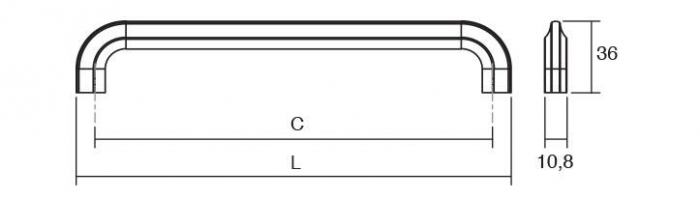 Asi - Maner pentru mobilier, L:146 mm, negru mat [2]