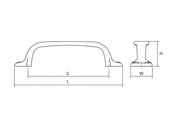 Maner pentru mobilier Ava alama antichizata [3]