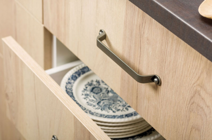 Button - Maner pentru mobilier, finisaj cositor [5]