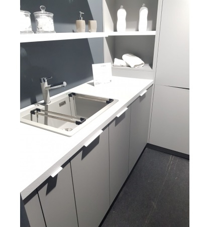 Cruve - Maner pentru mobilier, alb mat, L: 200 mm [3]