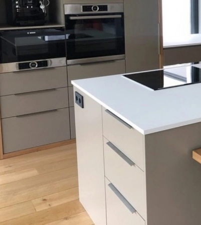 Cruve - Maner pentru mobilier, finisaj aluminiu, L: 200 mm [2]