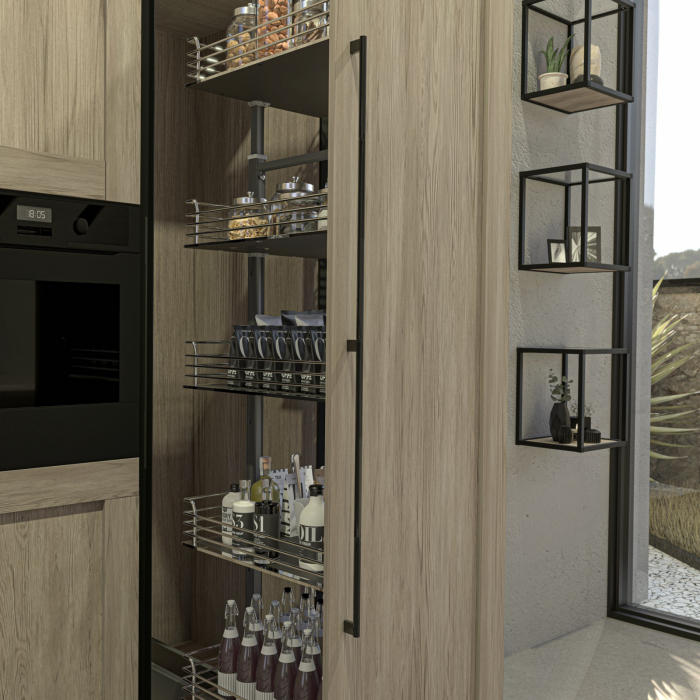 Graf Mini Long - Maner pentru mobilier, finisaj negru periat, L: 1200 mm [6]