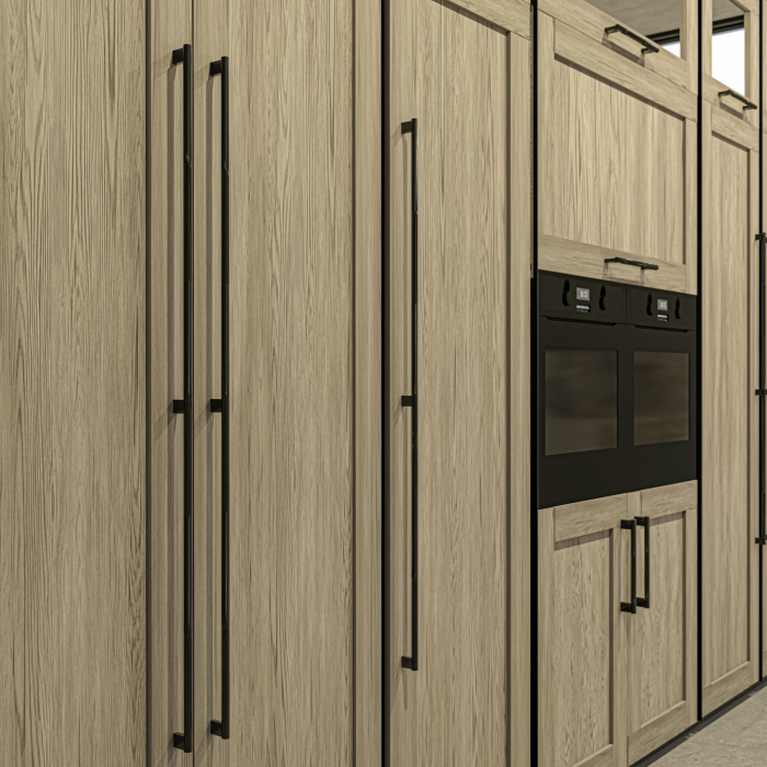 Graf Mini Long - Maner pentru mobilier, finisaj negru periat, L: 1200 mm [5]