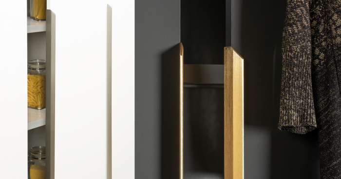 Vann - Maner pentru mobilier, alama shadow periata, L: 200 mm [5]