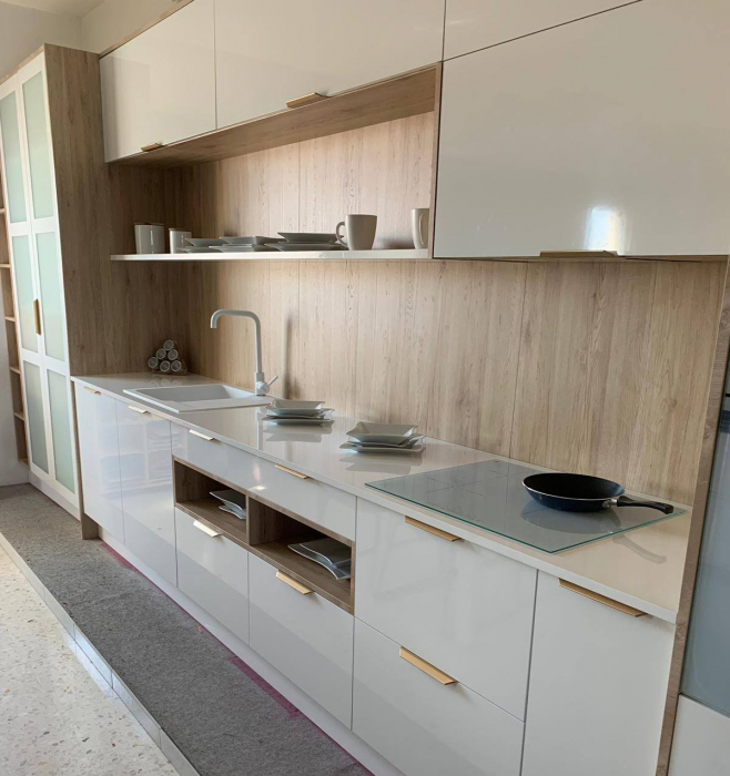 Vann - Maner pentru mobilier, alama shadow periata, L: 200 mm [4]