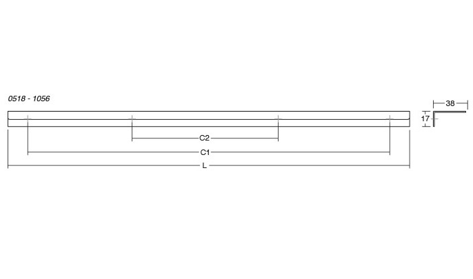 Way - Maner pentru mobilier, finisaj negru mat, L:1100 mm [5]