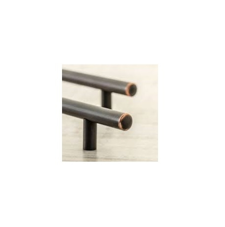 RELING - Maner vintage cilindric pentru mobilier, finisaj cupru antichizat L:400 mm [2]