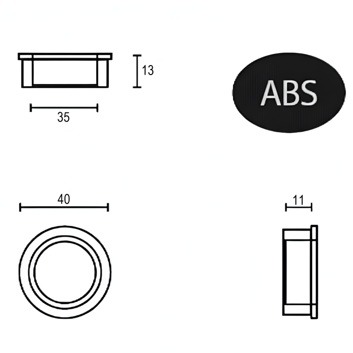 Mar - Maner ingropat pentru mobila, finisaj auriu, D:40 mm [5]