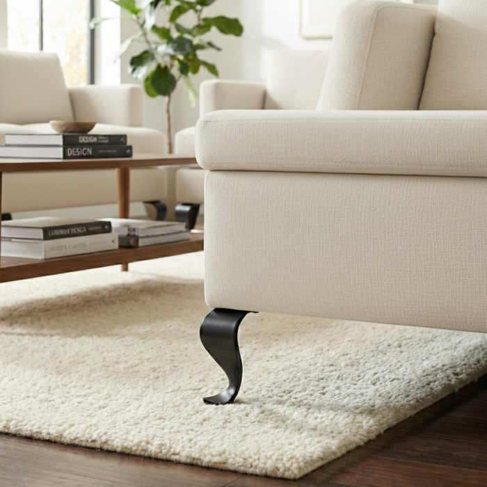 Sigma – Picior pentru mobilier / canapea, finisaj negru cobalt, H: 150 mm [2]