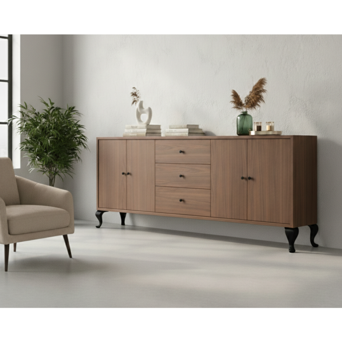 Sigma – Picior pentru mobilier / canapea, finisaj negru cobalt, H: 150 mm [3]