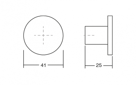 Como - Agatatoare cuier, finisaj crom lucios, 41x25 mm [2]