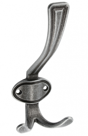 Clasice - Agatatoare cuier Coruna, finisaj argint antichizat, 158x66 mm