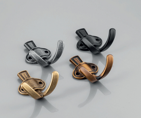 Coruna - Agatatoare cuier, finisaj bronz antichizat, 76x68 mm [2]