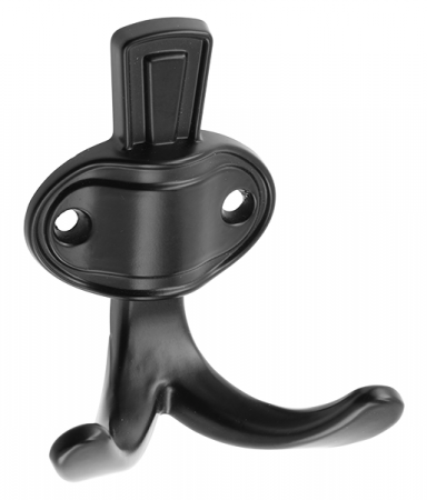 Clasice - Agatatoare cuier Coruna, finisaj negru mat, 76x68 mm
