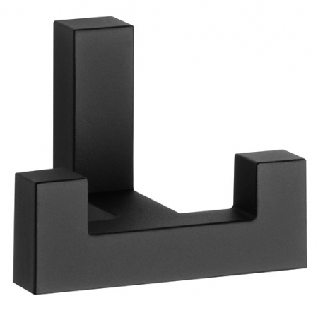 Clasice - Agatatoare cuier dublu K2202, finisaj negru mat, 40x52x40 mm