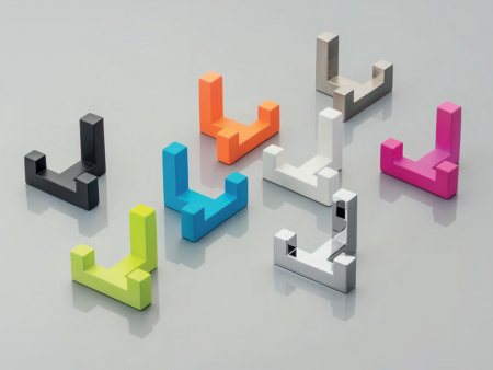 K2202 - Agatatoare cuier dublu, finisaj negru mat, 40x52x40 mm [3]