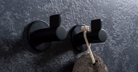 Fin - Agatatoare cuier, finisaj negru mat, 50x54x52 mm [1]