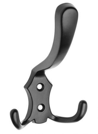 Agatatori cuier - Agatatoare cuier K24, finisaj negru mat, 122x78 mm